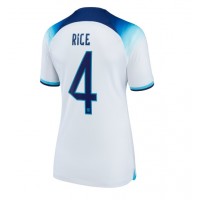 Echipament fotbal Anglia Declan Rice #4 Tricou Acasa Mondial 2022 pentru femei maneca scurta